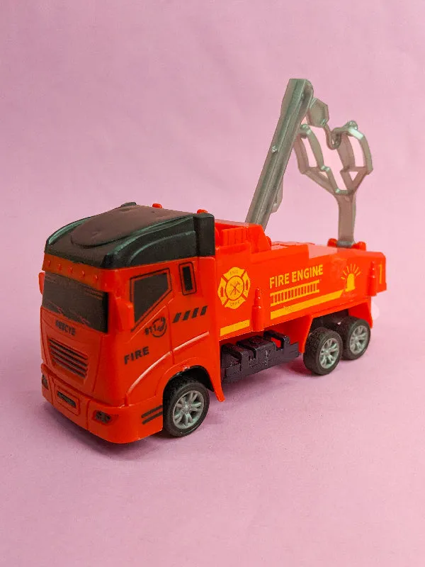 1Pcs Fire Brigade Pull Back Friction Truck - Mult design