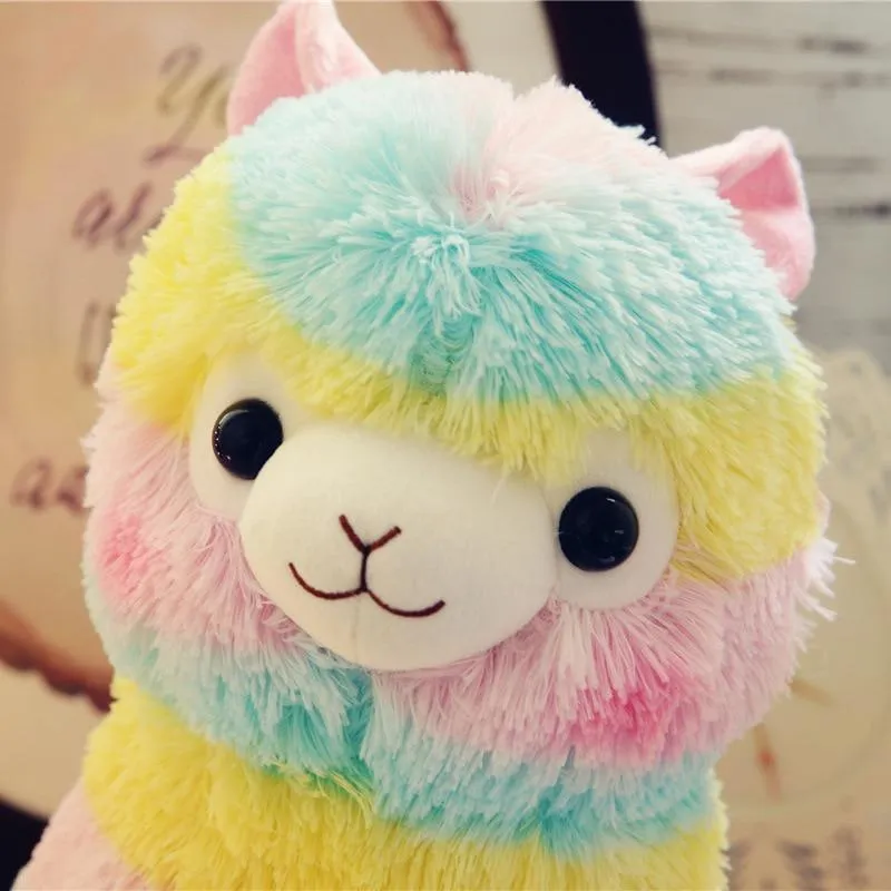 25cm Colorful Alpaca Plush Dolls Baby Cute Animal Dolls Soft Cotton Stuffed Doll Home Soft Toys Sleeping Mate Stuffed Plush Toys