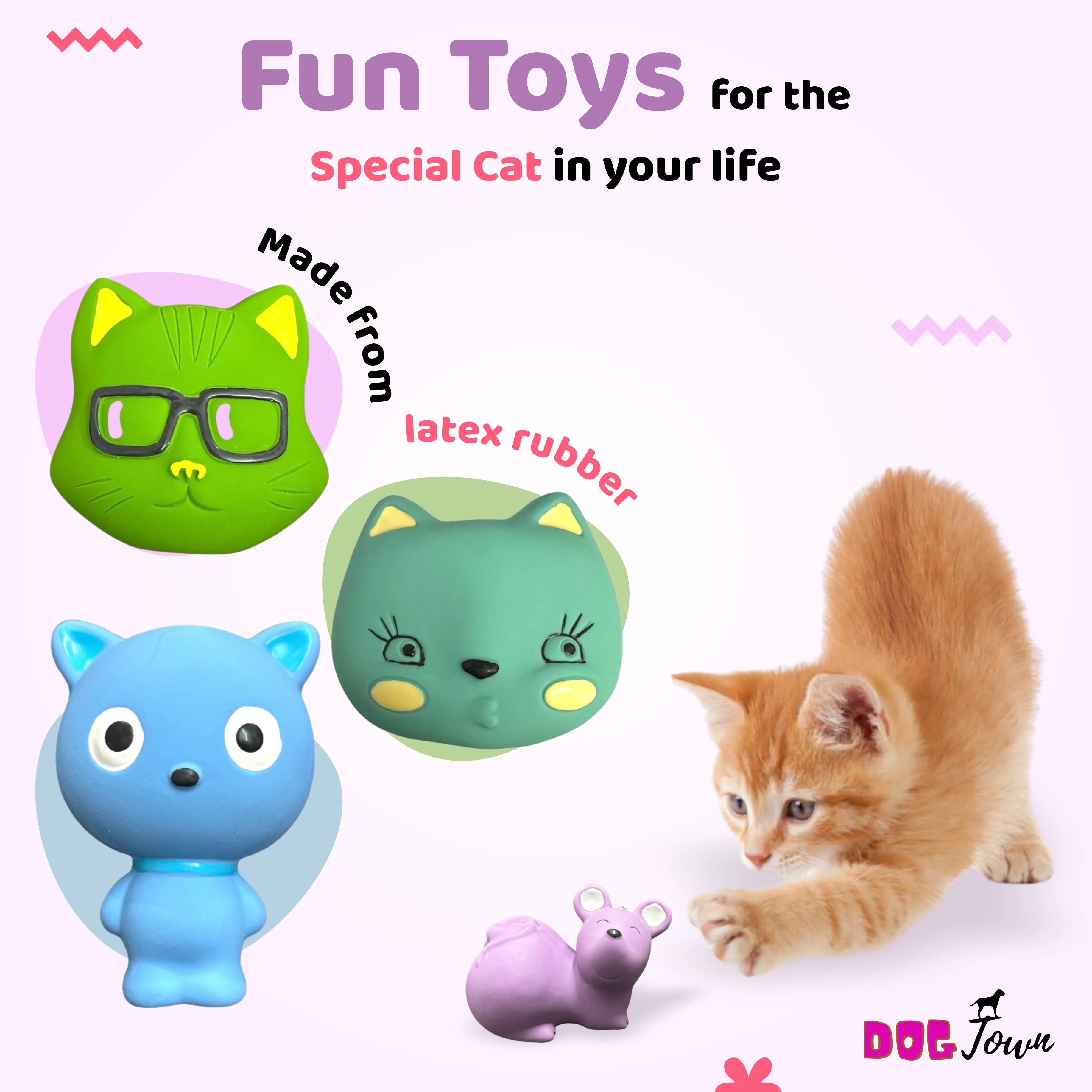 4 Attractive Squeaky Toys Combo