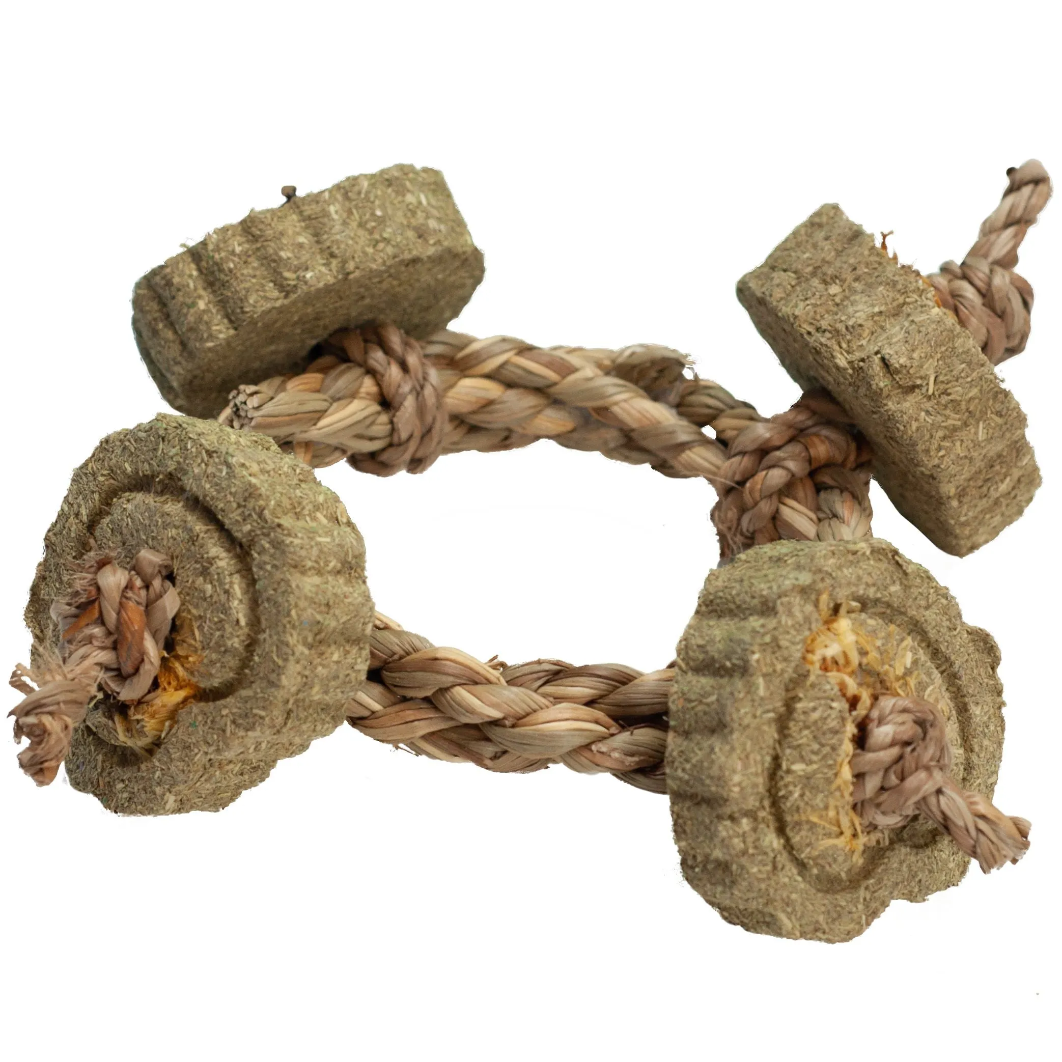 A&E Nibbles Timothy Hay Braided Rope Circle Chew Toy