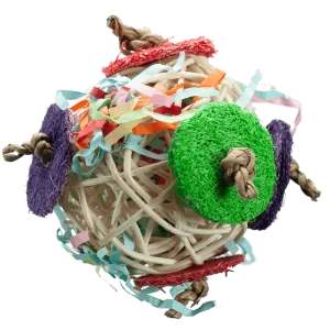 A&E Nibbles Vine Ball Chew with Crinkle Paper & Loofah