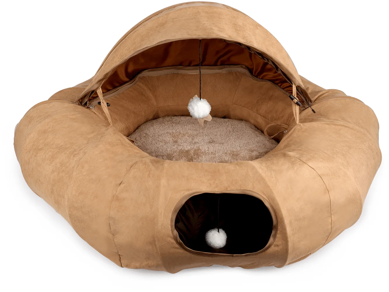 Afb Lamb Cat - Donut Cat Tunnel - Tan