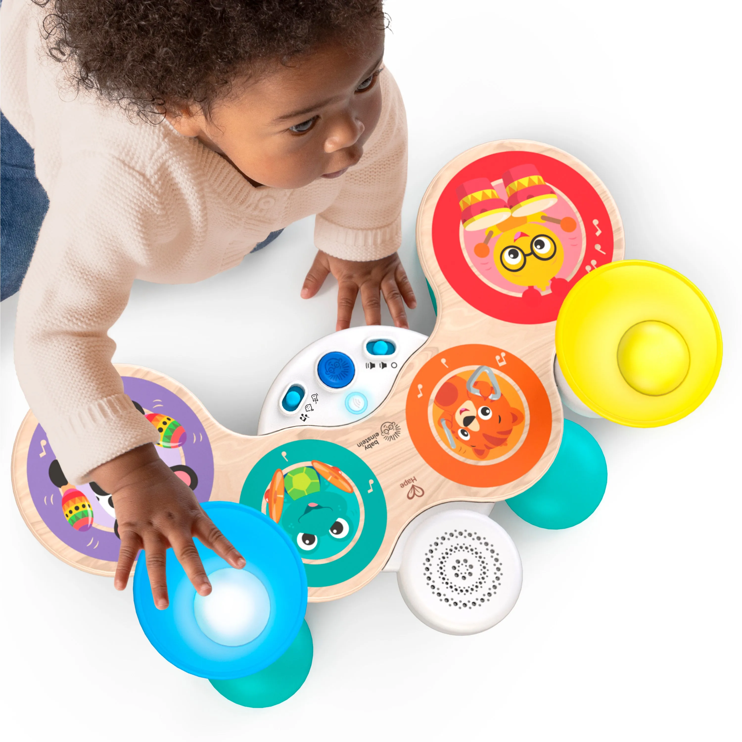 Baby Einstein Together in Tune Magic Touch Drums Wireless Wooden Toddler Toy