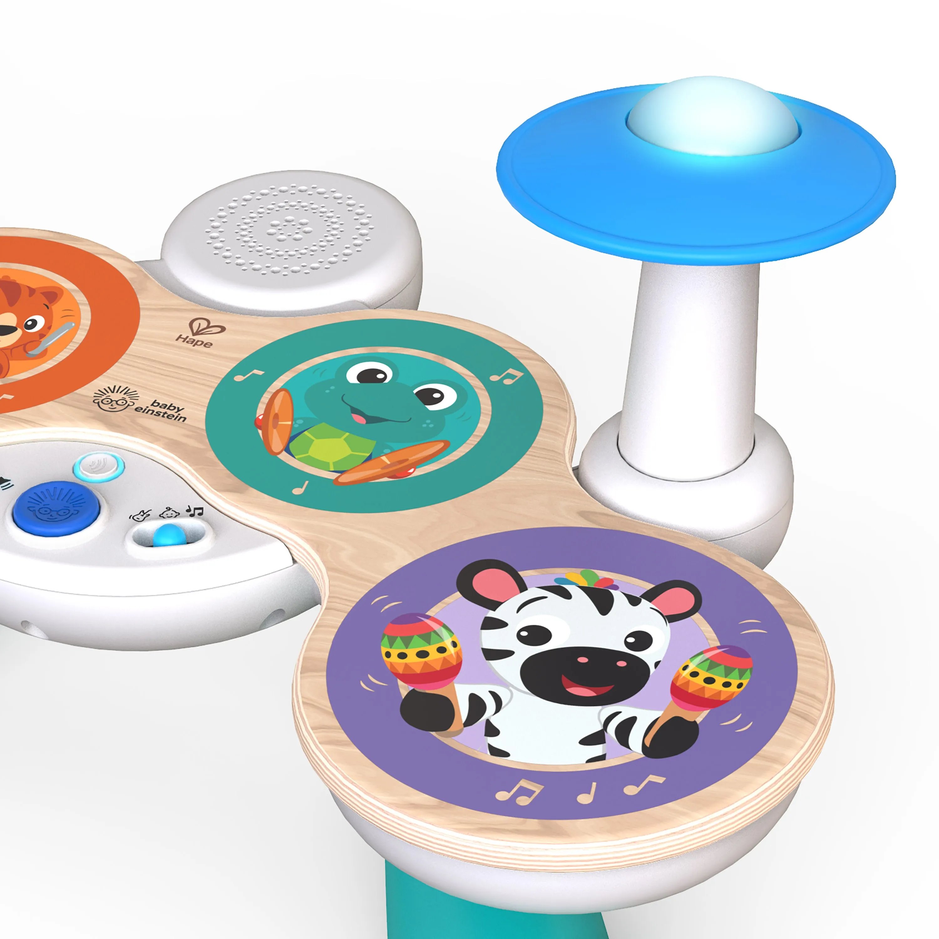 Baby Einstein Together in Tune Magic Touch Drums Wireless Wooden Toddler Toy