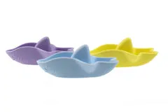 BATH SHARKS SILICONE 3PC SET-YELLOW/PURPLE