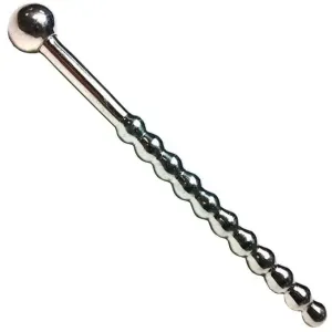 Beaded Stainless Steel Silver Bondage Urethral Sound for Him