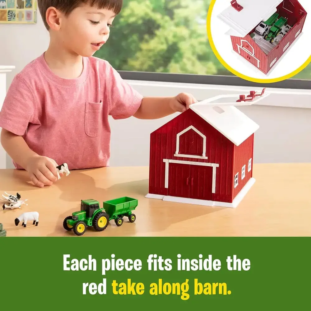 Britains John Deere Playset With Red Barn 1:64 Scale