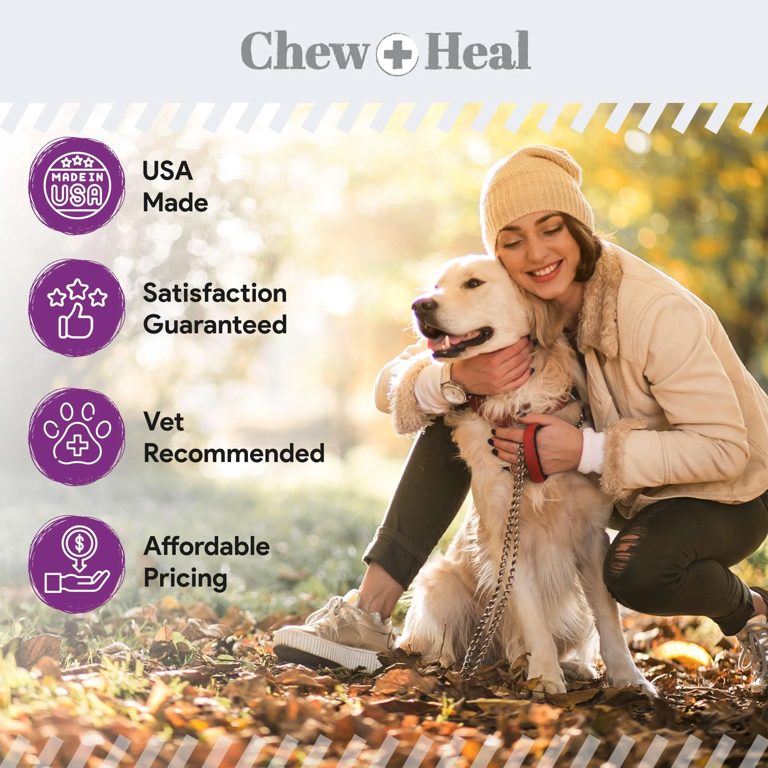 Chew   Heal No Scoot for Dogs - for Healthy Anal Gland Function