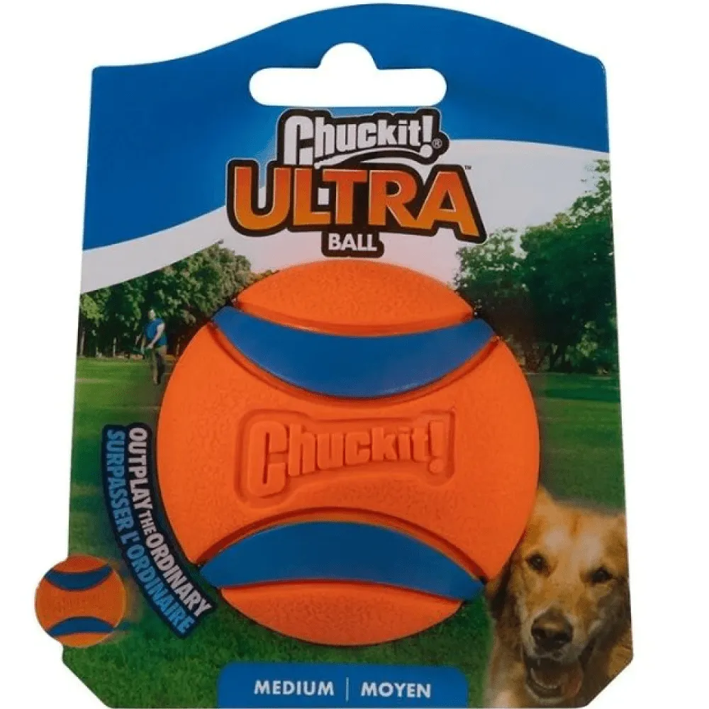 Chuckit! Ultra Ball Toy for Dogs (Blue/Orange) | For Medium Chewers