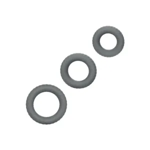 Colt Silicone Stretchy Grey Ultra Soft Cock Ring Set