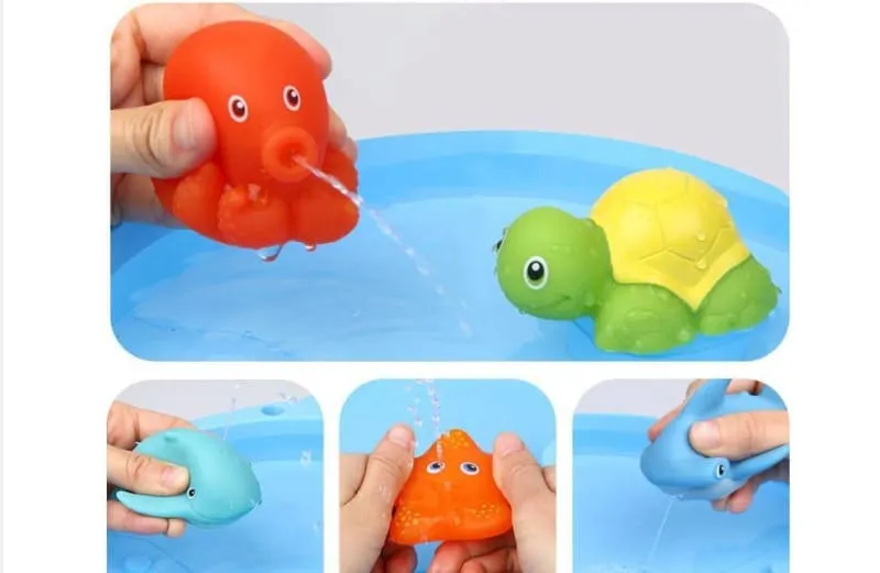 Cute Shark Bath Toys 7 Pcs Set