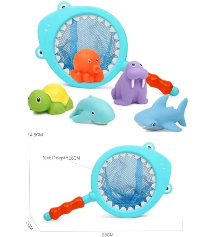 Cute Shark Bath Toys 7 Pcs Set