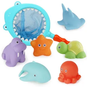 Cute Shark Bath Toys 7 Pcs Set