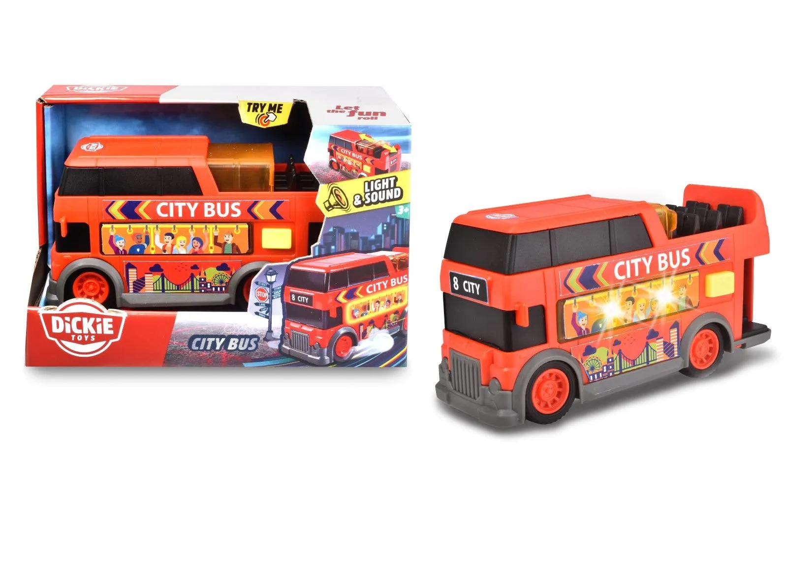 Dickie Toys Light & Sound 15cm City Bus