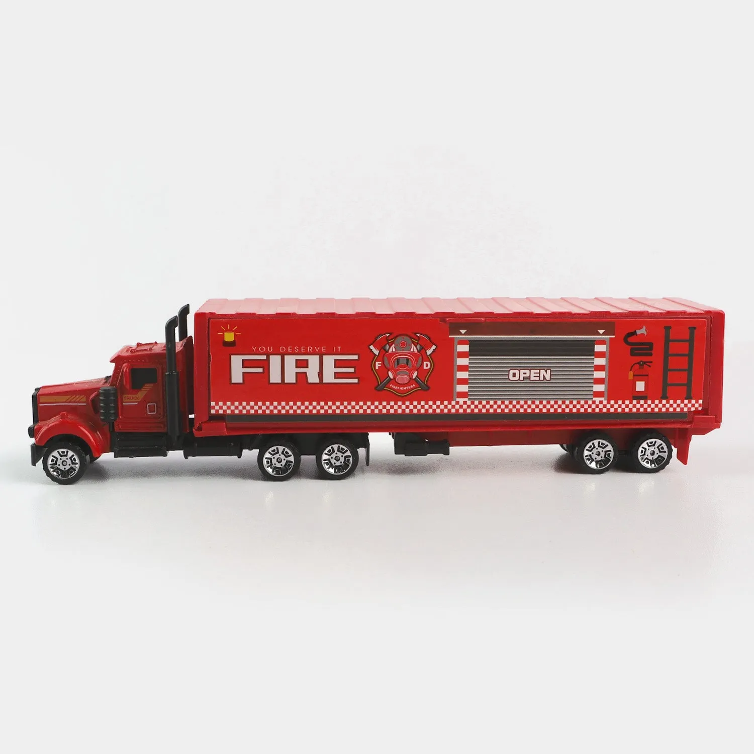 Fire Rescue Truck With 4Pcs Fire Vehicles For Kids