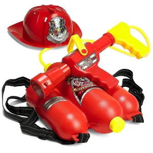 Fireman Backpack Water Guns For Kids W/Fire Hat  Water Toys Big Water Gun  Super