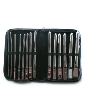 Flat Ended Urethral Hegar Sounds Kit - 14 Piece