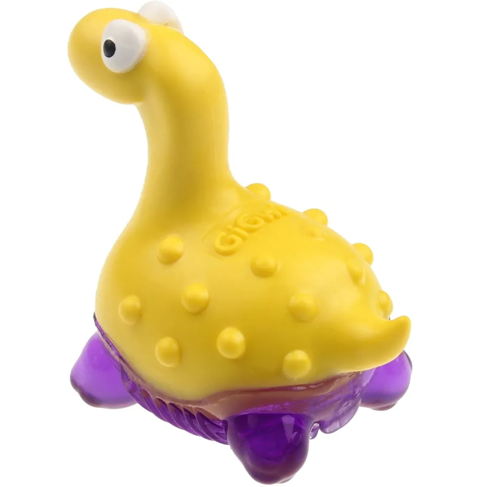 GiGwi Suppa Puppa Dino TPR Dog Toy (Yellow/Purple)