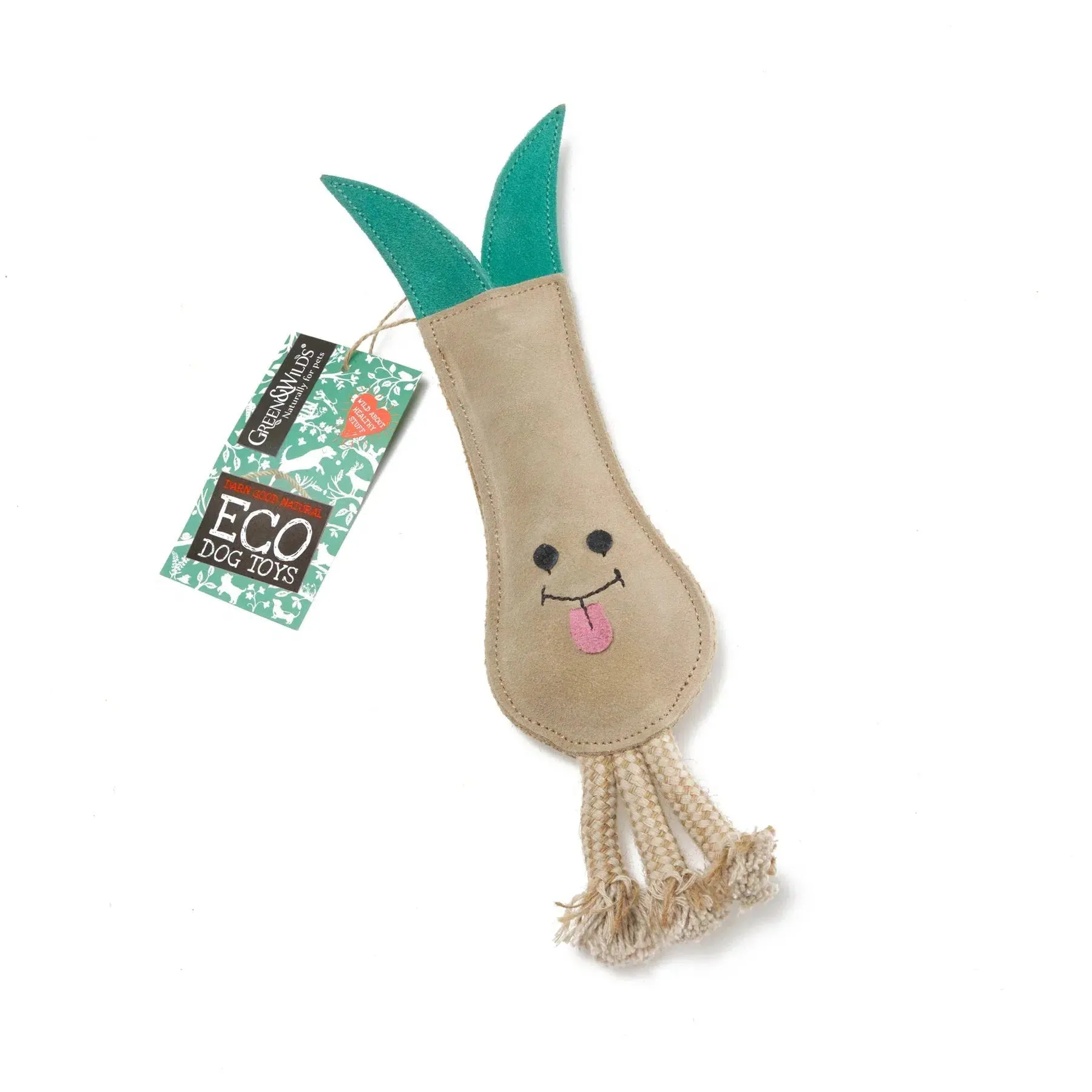 Green & Wilds | Eco Dog Toy - Lenny the Leek