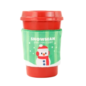 Hugsmart Pet Happy Woofmas Snowman Puppuccino Rubber Dog Toy