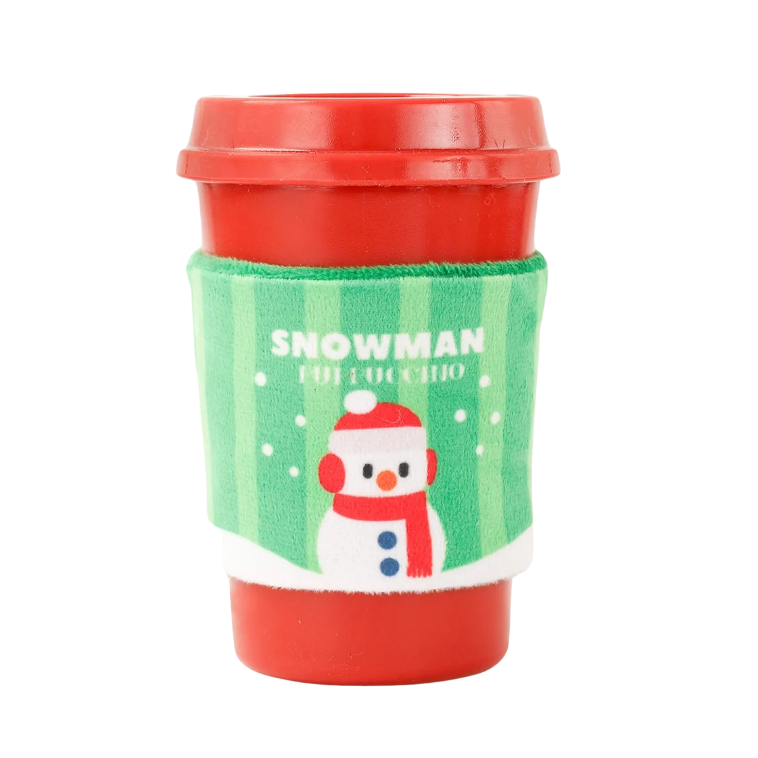 Hugsmart Pet Happy Woofmas Snowman Puppuccino Rubber Dog Toy