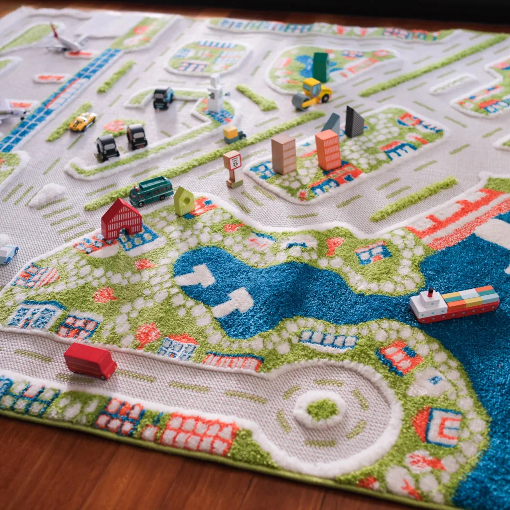 IVI Play Rug Mini City Large - Turquoise