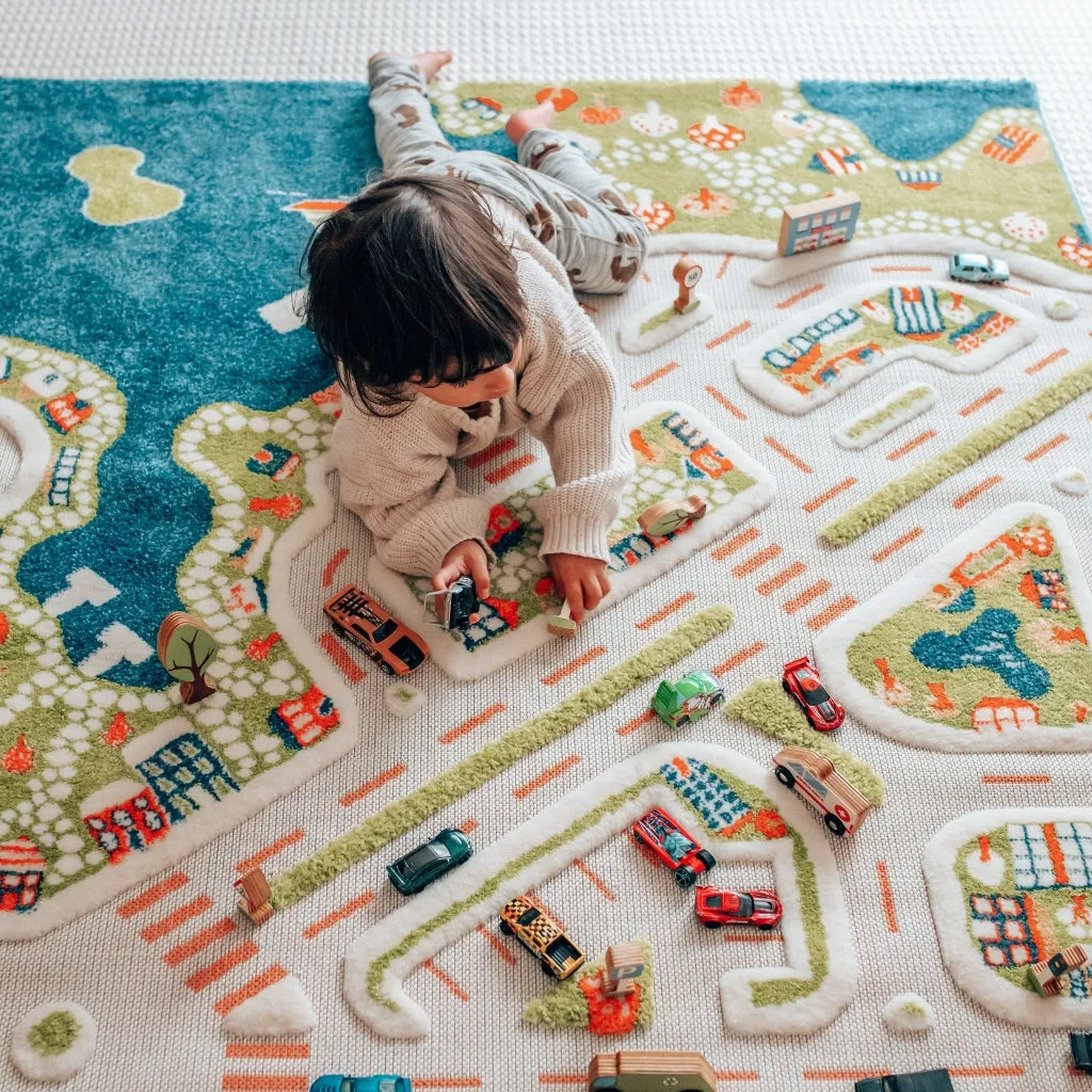 IVI Play Rug Mini City Large - Turquoise