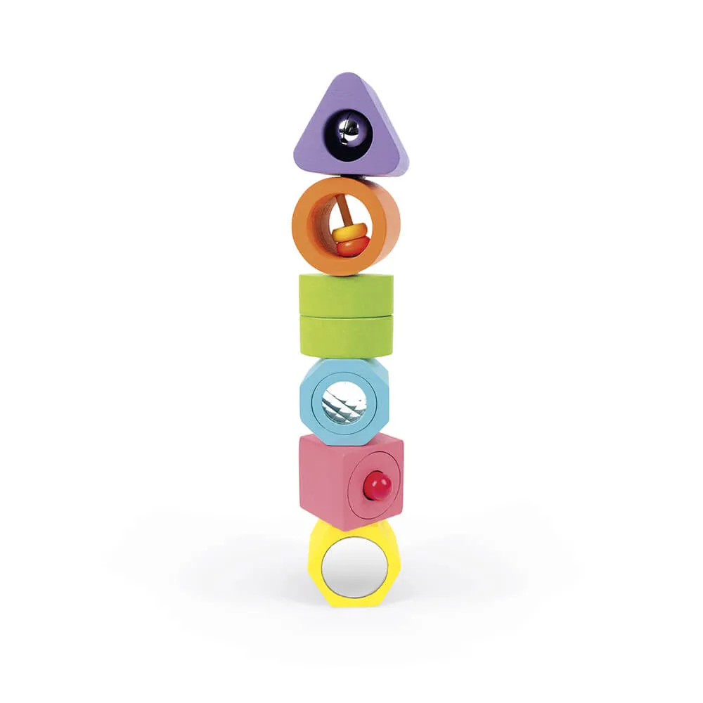 Janod I Wood Shapes & Sounds Blocks