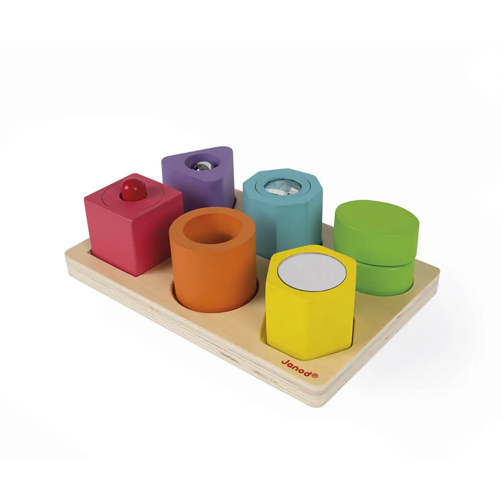 Janod I Wood Shapes & Sounds Blocks