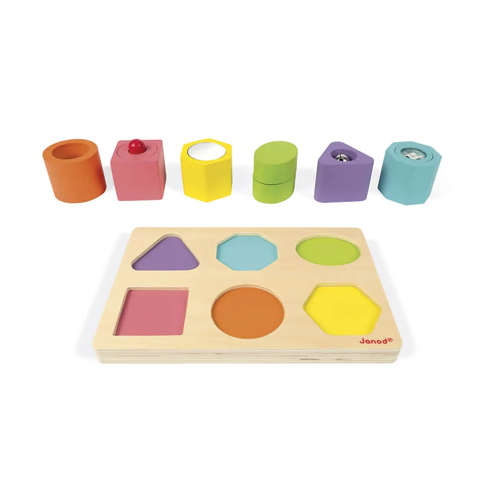 Janod I Wood Shapes & Sounds Blocks