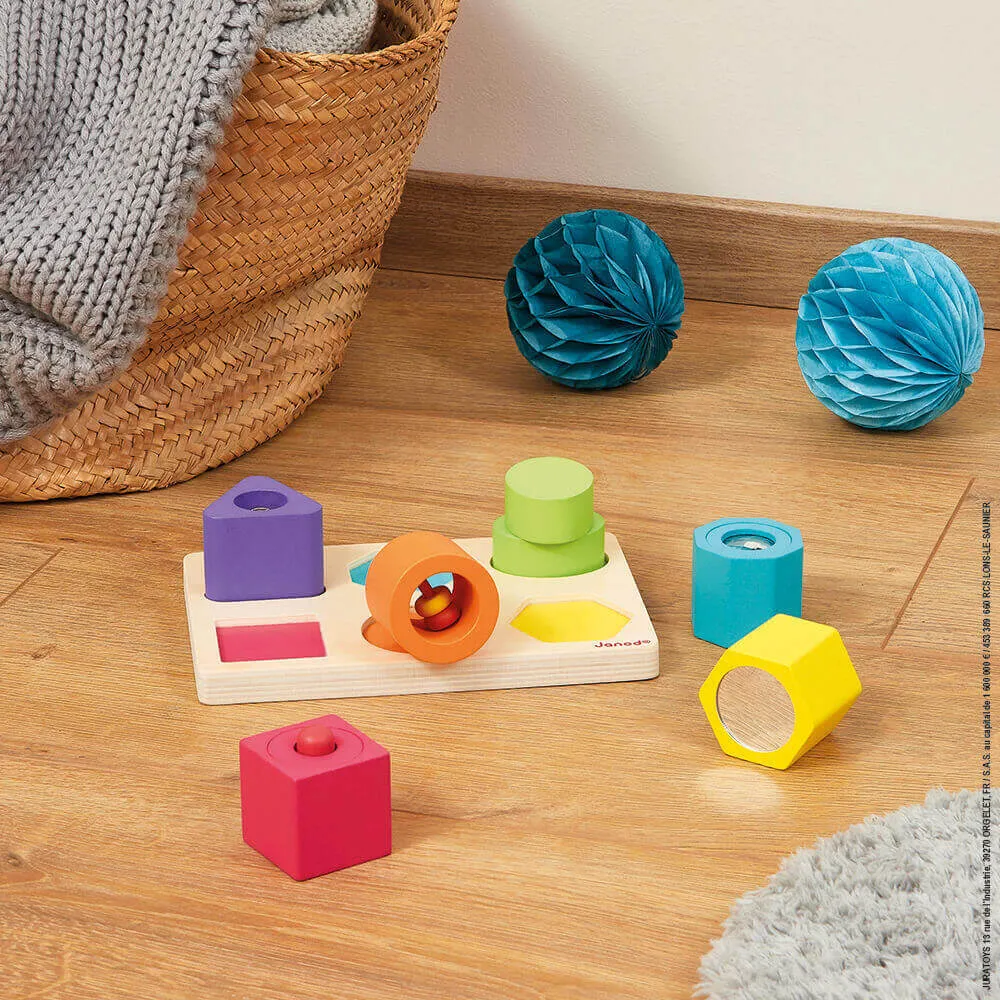 Janod I Wood Shapes & Sounds Blocks