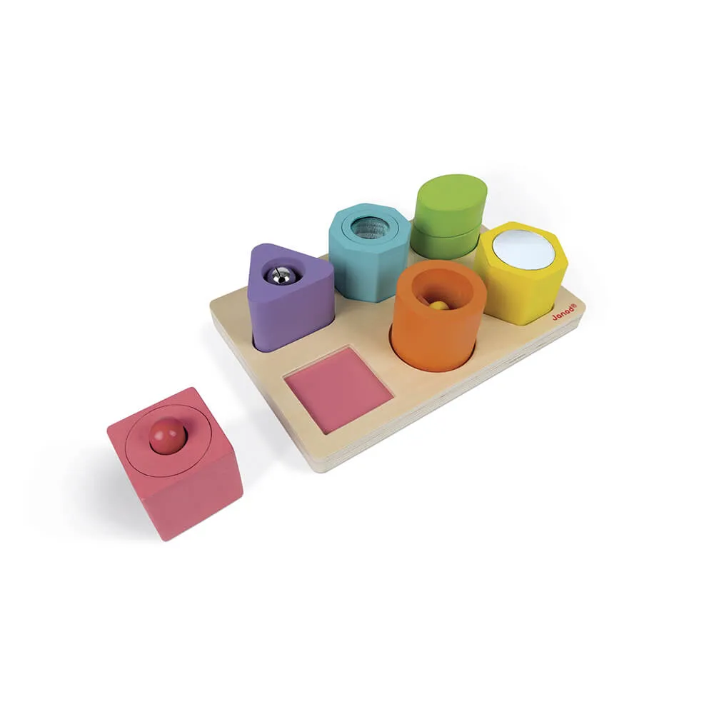 Janod I Wood Shapes & Sounds Blocks