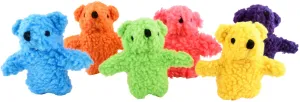 Jeffers Fleecy Bear Plush Dog Toys, 6 Pack