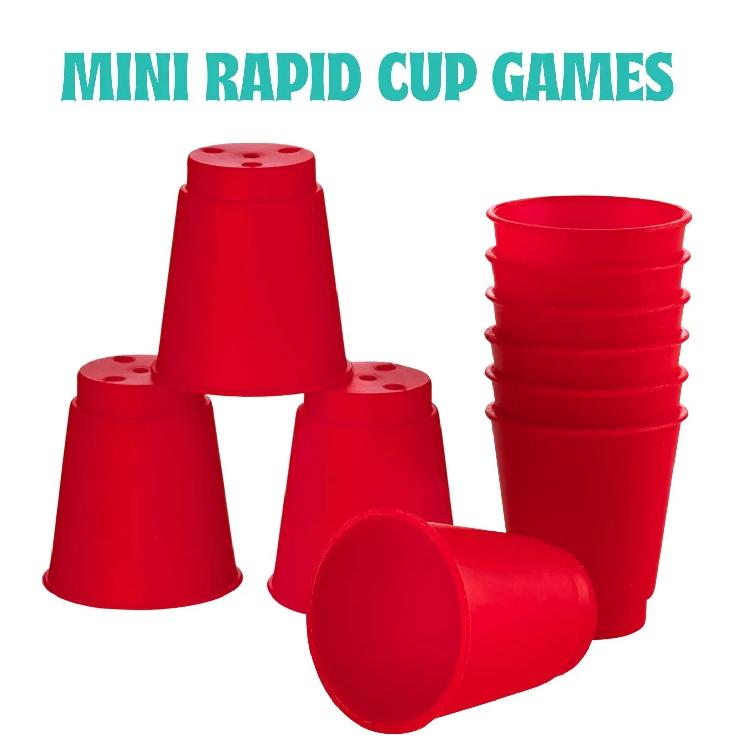 Kicko 2 Sets Mini Rapid Cup Games - 24 Pack - 2 Inches Classic Cup Game - Puzzle Games