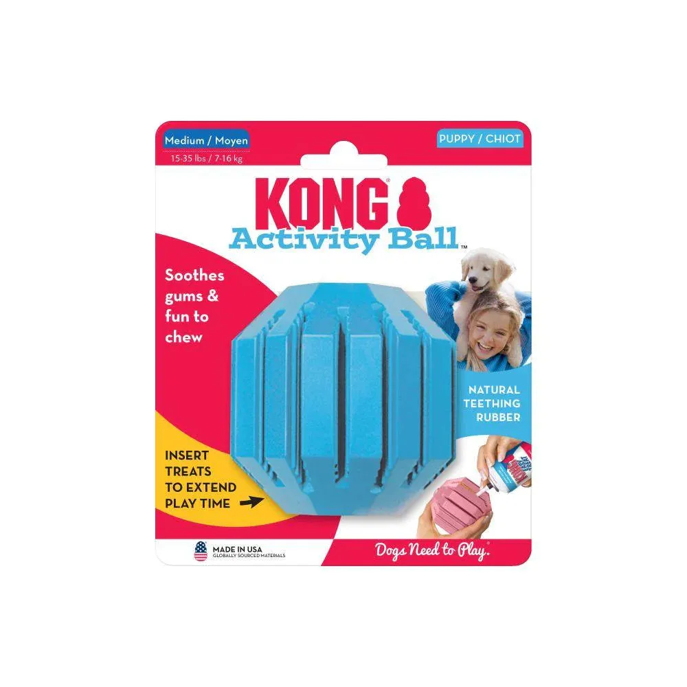 Kong Activity Ball Medium Puppy Toy Assorted