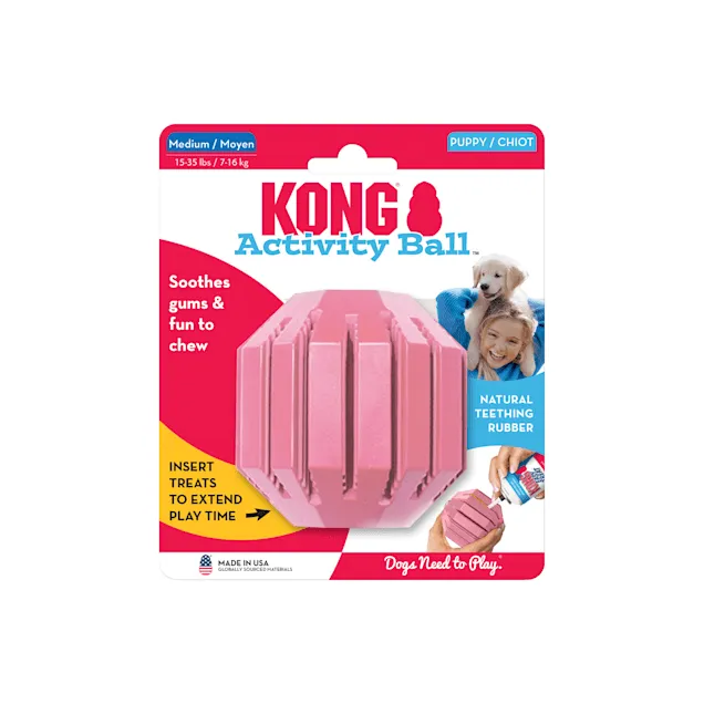 Kong Activity Ball Medium Puppy Toy Assorted