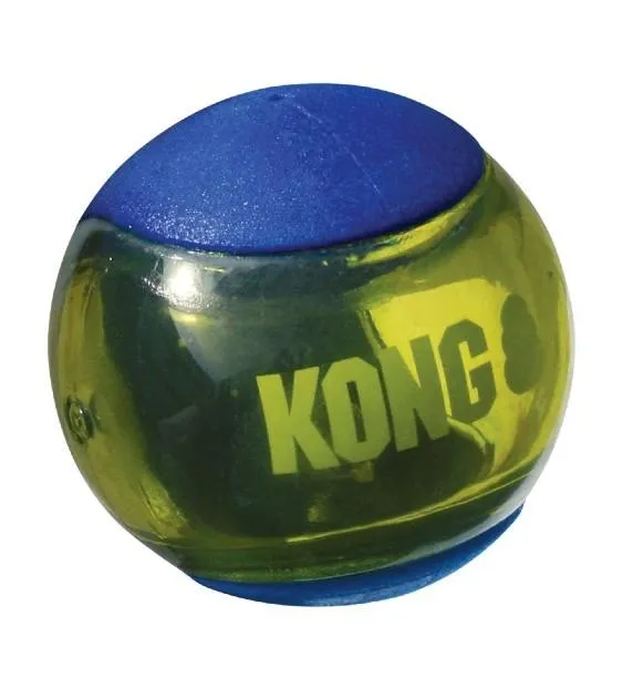 Kong Squeezz Action Blue Ball Dog Toy Medium (3 pc)