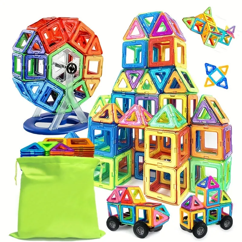 Large Magnetic Building Blocks Educational DIY Toy Set for Kids