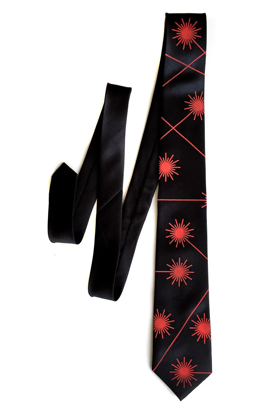 Laser Radiation Warning Sign Silk Necktie