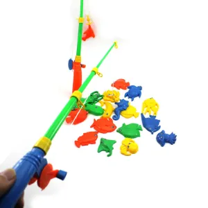 Learning & education fishing toy Baby Magnetic Double Fishing Rod   20 Fish Model Baby Toy Fun Toy