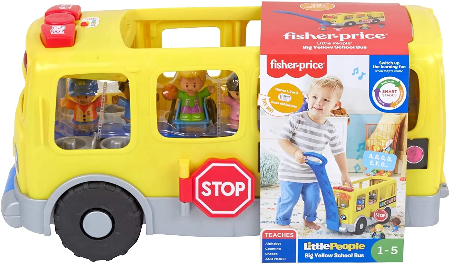 Little People Big Yellow School Bus Musical Pull Toy