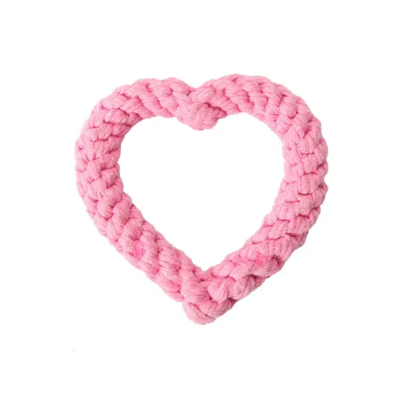 Love Heart Rope Dog Toy