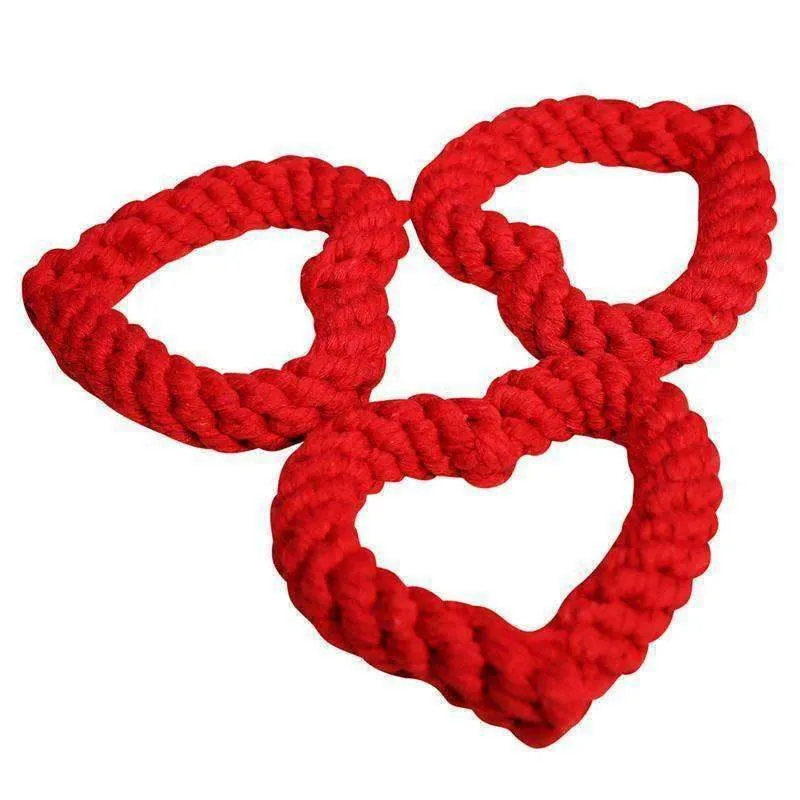 Love Heart Rope Dog Toy