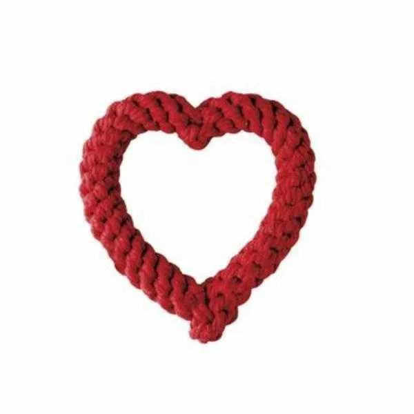 Love Heart Rope Dog Toy