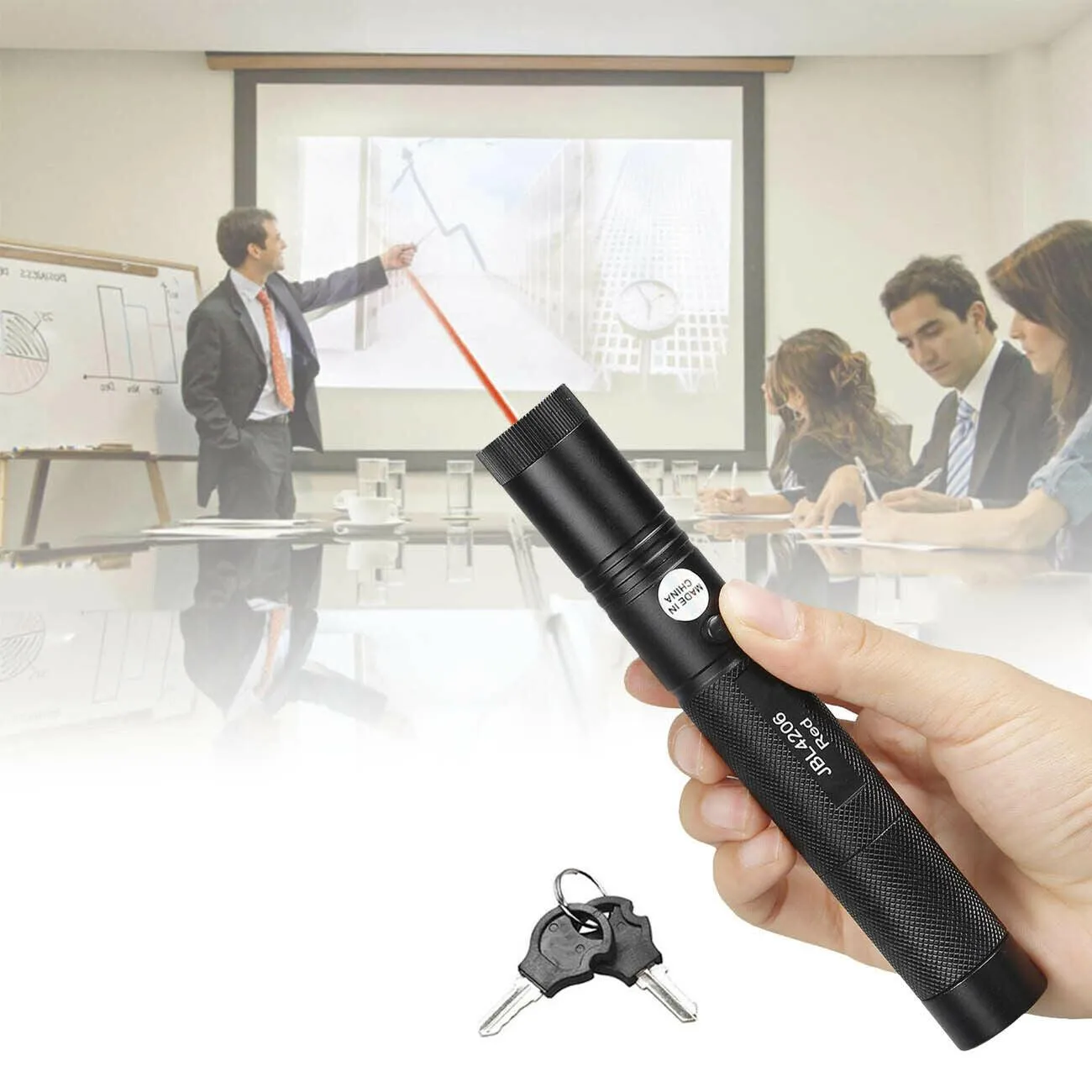 Military Red Laser Pointer Pen 100Miles1MW 650nm Beam Light High Power