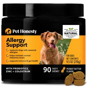 Pet Honesty Allergy Support Peanut Butter Soft Chew for Dogs