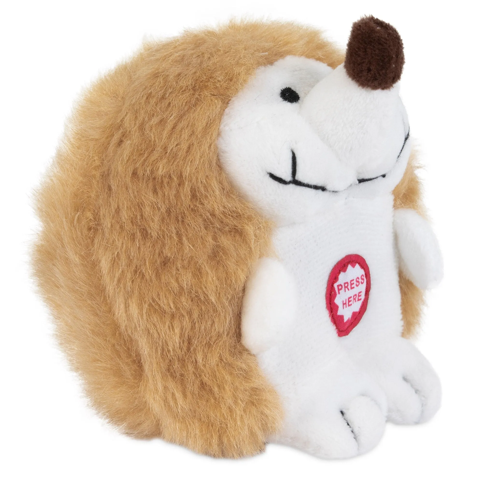 Pet Qwerks Plush Chattering Hedgehog Dog Toy