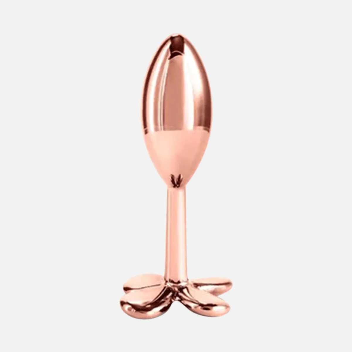 Rear Assets Clover Non Vibrating Anal Plug- Rose Gold