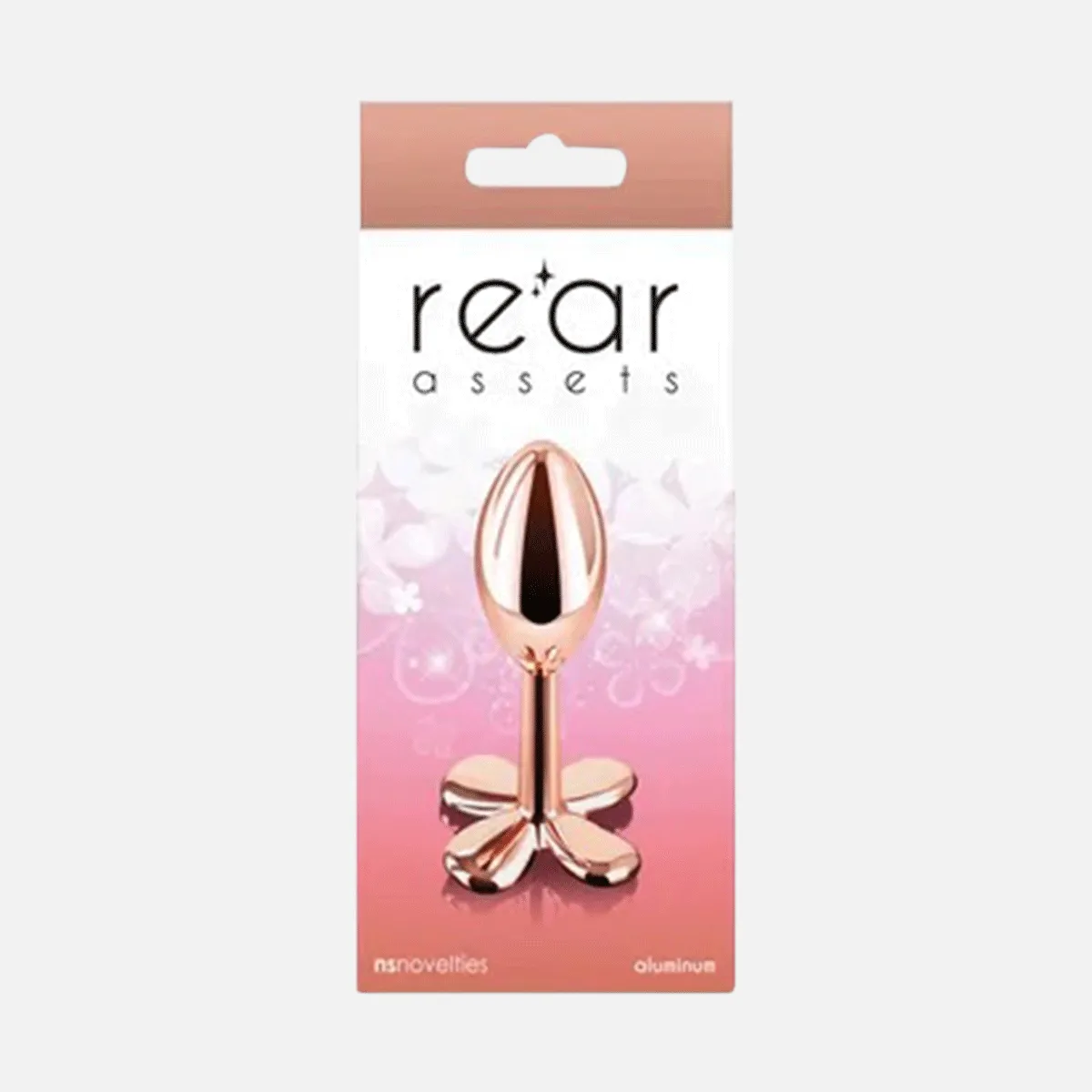 Rear Assets Clover Non Vibrating Anal Plug- Rose Gold