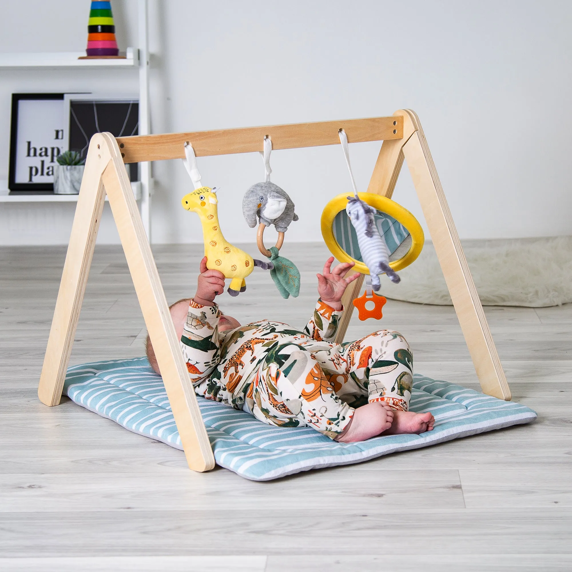 Red Kite Wooden Activity Arch & Playmat Tree Tops